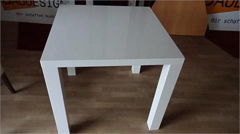 2 Tische, weiß, 80x80 cm