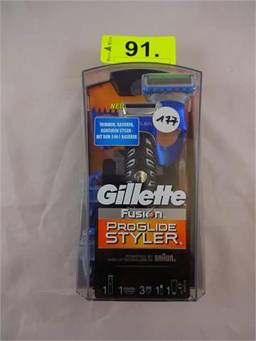 1 Gillette Fusion Proglide Styler von Braun 3-in-1 Rasierer