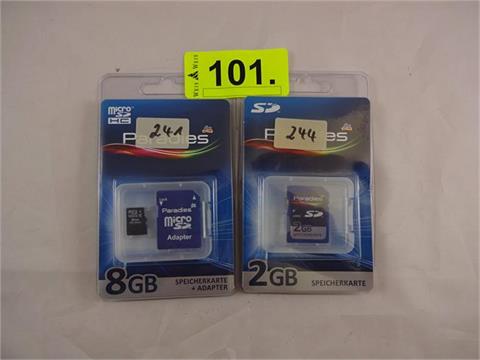 3 Speicherkarten + Adapter 8 GB Paradies von dm