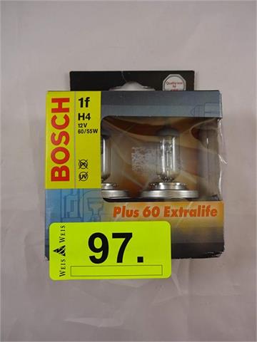 3 Bosch PKW-Leuchten Plus 60 Extralife 1F H4 davon 1 x 1F H7