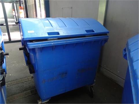 1 Kunststoffbehälter, fahrbar, OTTO, 1.100 Liter, blau
