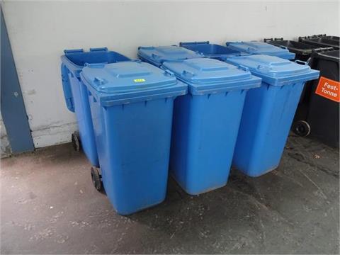 7 Mülltonnen, blau, 240 Liter